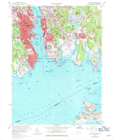 United States Geological Survey New London, CT-NY (1958, 24000-Scale) digital map