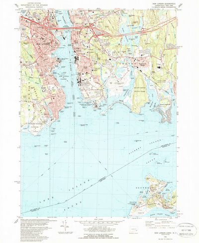 United States Geological Survey New London, CT-NY (1984, 24000-Scale) digital map