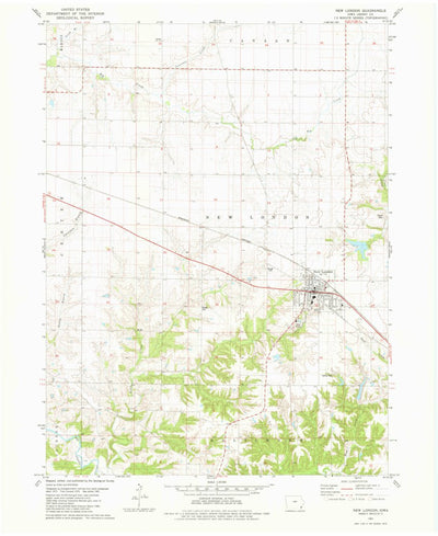 United States Geological Survey New London, IA (1981, 24000-Scale) digital map