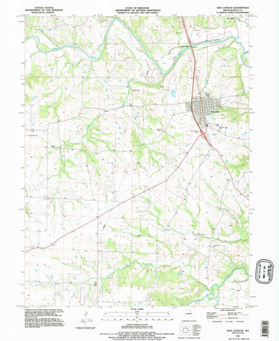 United States Geological Survey New London, MO (1991, 24000-Scale) digital map