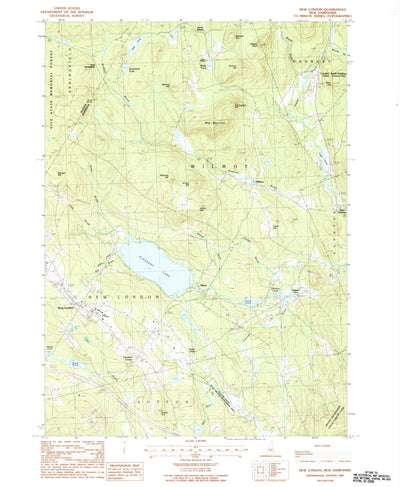 United States Geological Survey New London, NH (1987, 24000-Scale) digital map