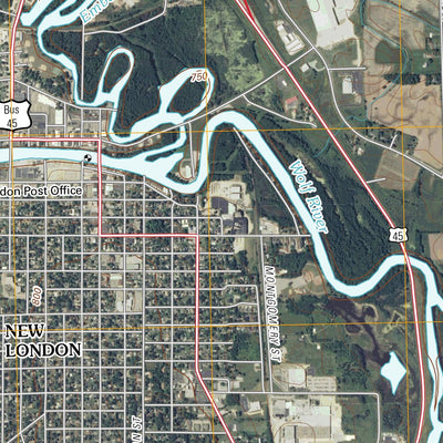 United States Geological Survey New London, WI (2010, 24000-Scale) digital map