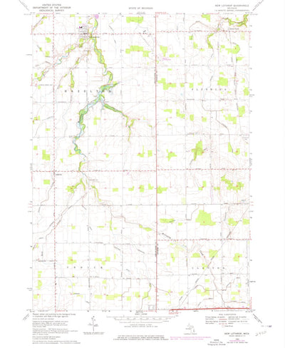 United States Geological Survey New Lothrop, MI (1969, 24000-Scale) digital map