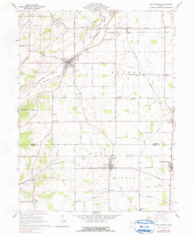 United States Geological Survey New Madison, OH (1960, 24000-Scale) digital map