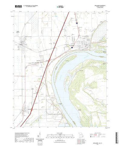 United States Geological Survey New Madrid, MO (2021, 24000-Scale) digital map