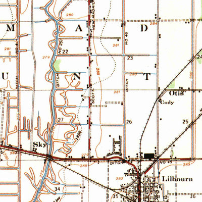 United States Geological Survey New Madrid, MO-KY (1954, 62500-Scale) digital map
