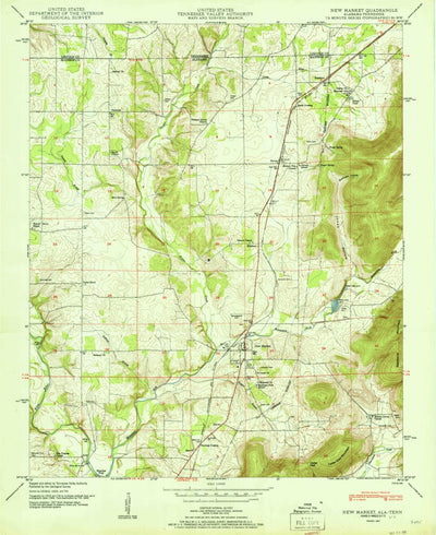 United States Geological Survey New Market, AL-TN (1951, 24000-Scale) digital map