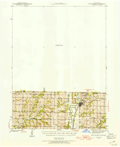 United States Geological Survey New Market, IA-MO (1940, 62500-Scale) digital map
