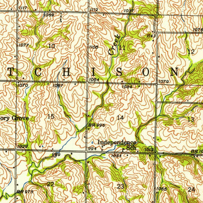 United States Geological Survey New Market, IA-MO (1940, 62500-Scale) digital map