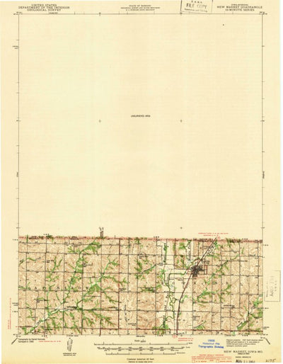 United States Geological Survey New Market, IA-MO (1943, 62500-Scale) digital map