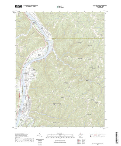 United States Geological Survey New Martinsville, WV (2023, 24000-Scale) digital map