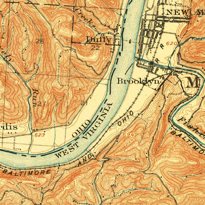 United States Geological Survey New Martinsville, WV-OH (1906, 62500-Scale) digital map