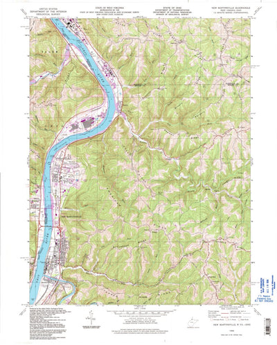 United States Geological Survey New Martinsville, WV-OH (1994, 24000-Scale) digital map