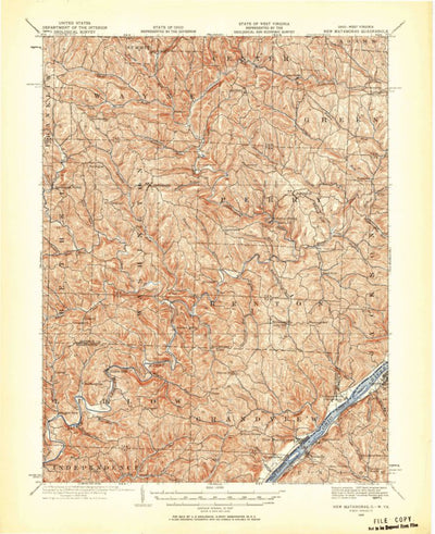 United States Geological Survey New Matamoras, WV-OH (1924, 62500-Scale) digital map