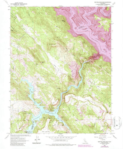 United States Geological Survey New Melones Dam, CA (1962, 24000-Scale) digital map