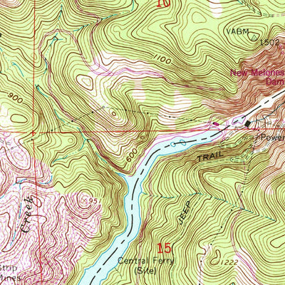 United States Geological Survey New Melones Dam, CA (1962, 24000-Scale) digital map