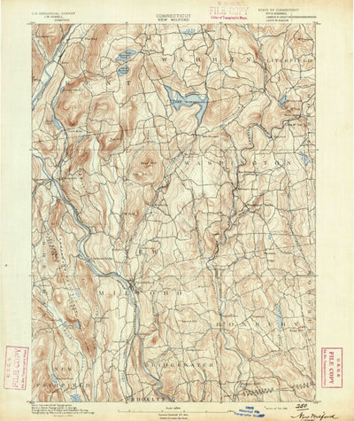 United States Geological Survey New Milford, CT (1892, 62500-Scale) digital map