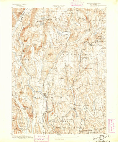 United States Geological Survey New Milford, CT (1893, 62500-Scale) digital map