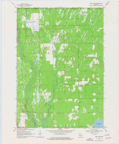 United States Geological Survey New Miner, WI (1969, 24000-Scale) digital map