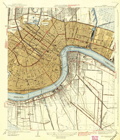 United States Geological Survey New Orleans East, LA (1939, 31680-Scale) digital map