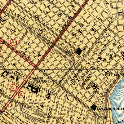 United States Geological Survey New Orleans East, LA (1939, 31680-Scale) digital map