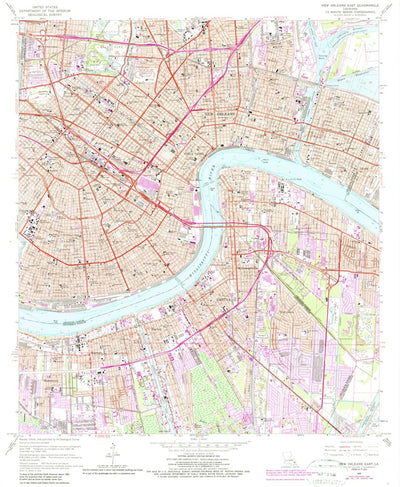 United States Geological Survey New Orleans East, LA (1966, 24000-Scale) digital map