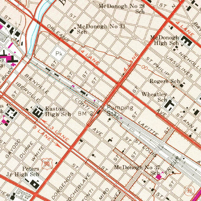 United States Geological Survey New Orleans East, LA (1966, 24000-Scale) digital map
