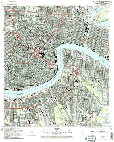 United States Geological Survey New Orleans East, LA (1992, 24000-Scale) digital map