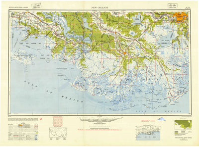 United States Geological Survey New Orleans, LA (1945, 250000-Scale) digital map