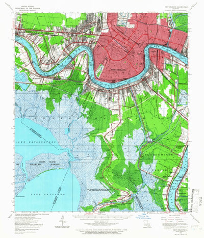 United States Geological Survey New Orleans, LA (1950, 62500-Scale) digital map