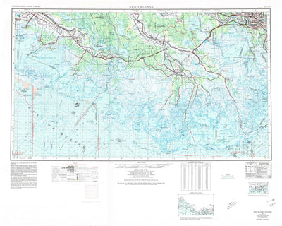 United States Geological Survey New Orleans, LA (1963, 250000-Scale) digital map