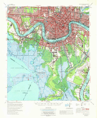 United States Geological Survey New Orleans, LA (1967, 62500-Scale) digital map