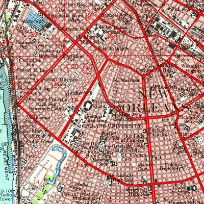 United States Geological Survey New Orleans, LA (1967, 62500-Scale) digital map