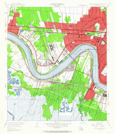 United States Geological Survey New Orleans West, LA (1951, 24000-Scale) digital map