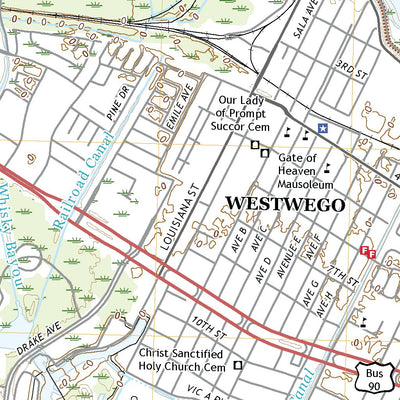 United States Geological Survey New Orleans West, LA (2020, 24000-Scale) digital map