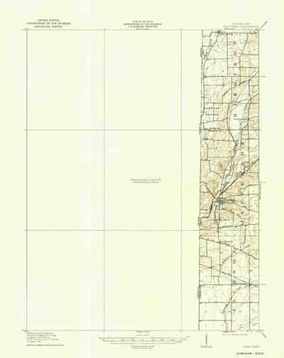 United States Geological Survey New Paris, OH-IN (1918, 62500-Scale) digital map
