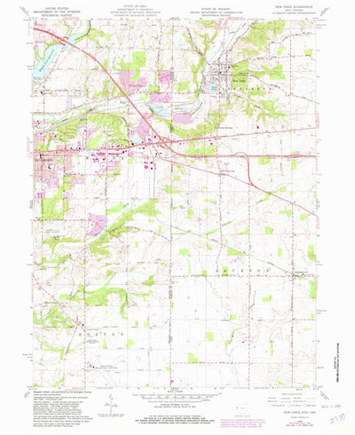 United States Geological Survey New Paris, OH-IN (1960, 24000-Scale) digital map