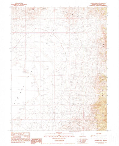 United States Geological Survey New Pass Well, NV (1990, 24000-Scale) digital map