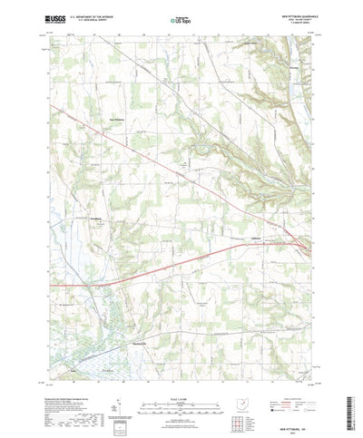 United States Geological Survey New Pittsburg, OH (2023, 24000-Scale) digital map