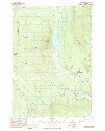 United States Geological Survey New Portland, ME (1989, 24000-Scale) digital map