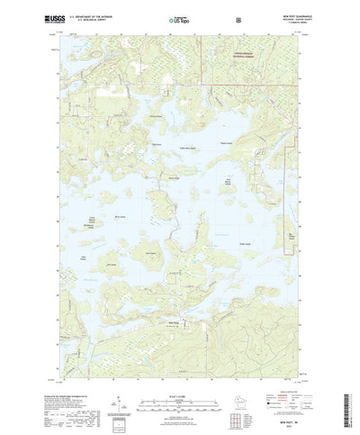 United States Geological Survey New Post, WI (2022, 24000-Scale) digital map