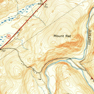United States Geological Survey New Preston, CT (1950, 31680-Scale) digital map
