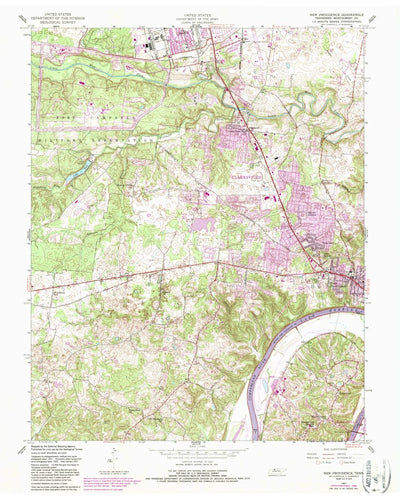 United States Geological Survey New Providence, TN (1957, 24000-Scale) digital map