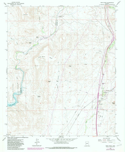 United States Geological Survey New River, AZ (1964, 24000-Scale) digital map