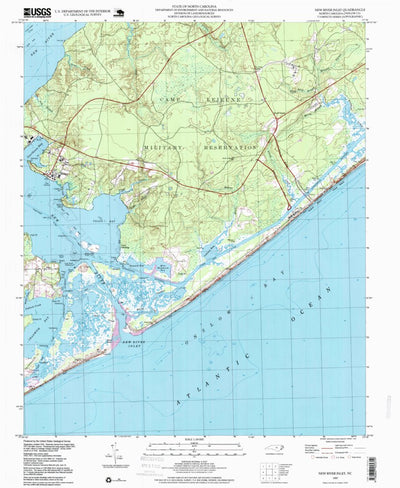 United States Geological Survey New River Inlet, NC (1997, 24000-Scale) digital map