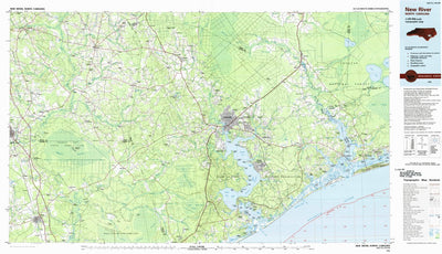 United States Geological Survey New River, NC (1991, 100000-Scale) digital map