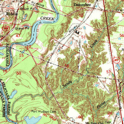 United States Geological Survey New Roads, LA (1963, 62500-Scale) digital map