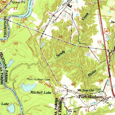 United States Geological Survey New Roads, LA (1965, 62500-Scale) digital map