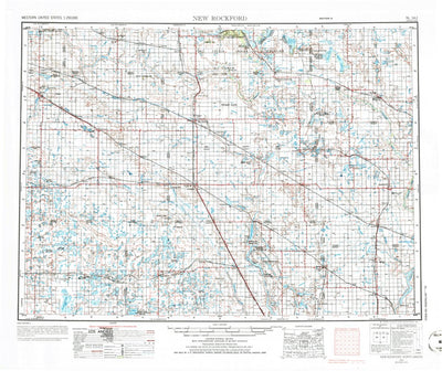 United States Geological Survey New Rockford, ND (1952, 250000-Scale) digital map