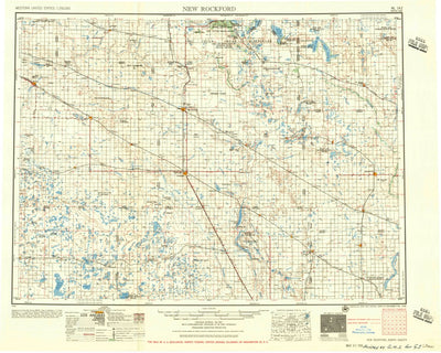 United States Geological Survey New Rockford, ND (1956, 250000-Scale) digital map